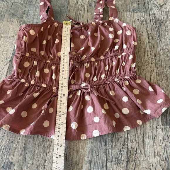 Polka Dot Ruffle Women’s Tank Top - Picture 6 of 6